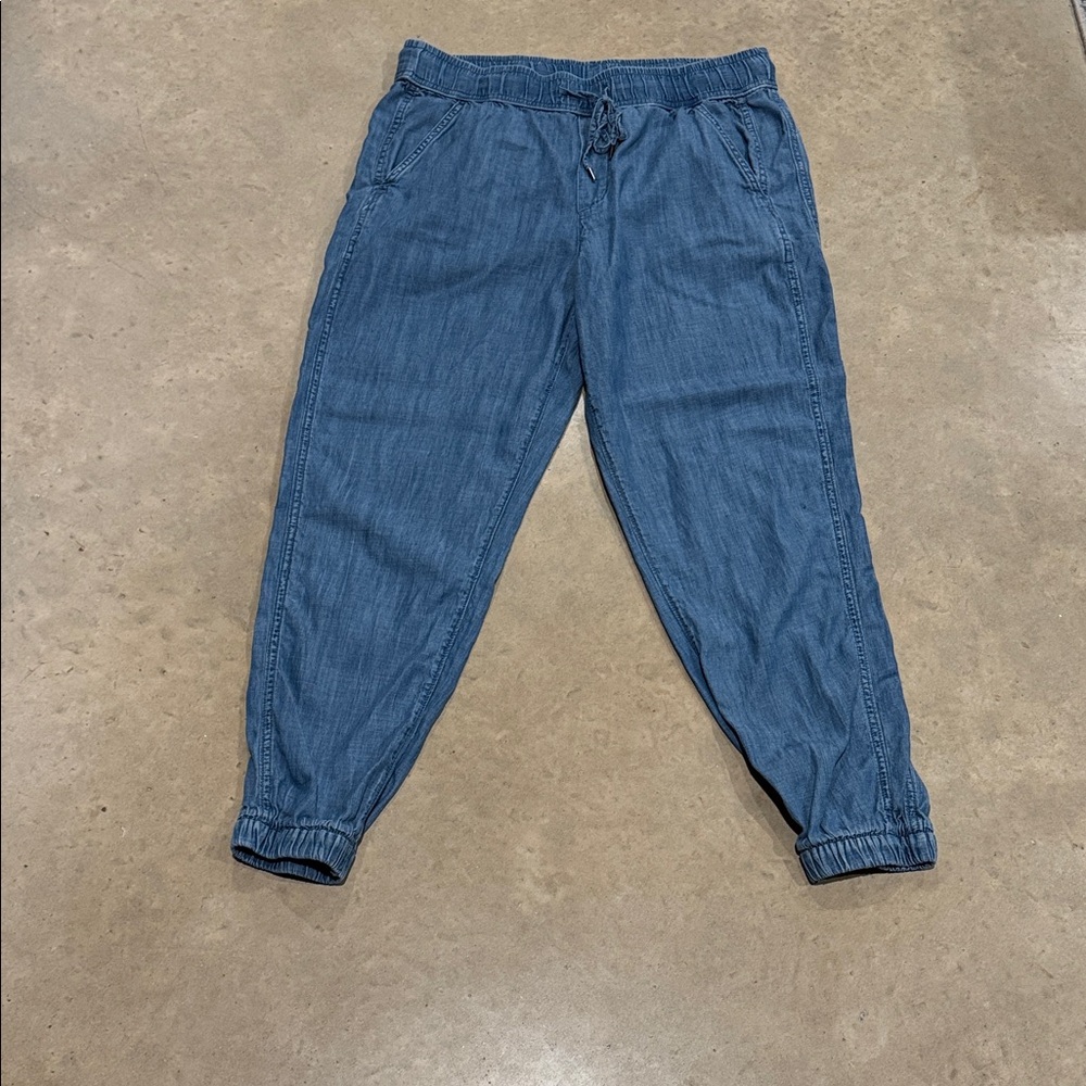 GAP Women's Blue Denim Jogger Sweatpants